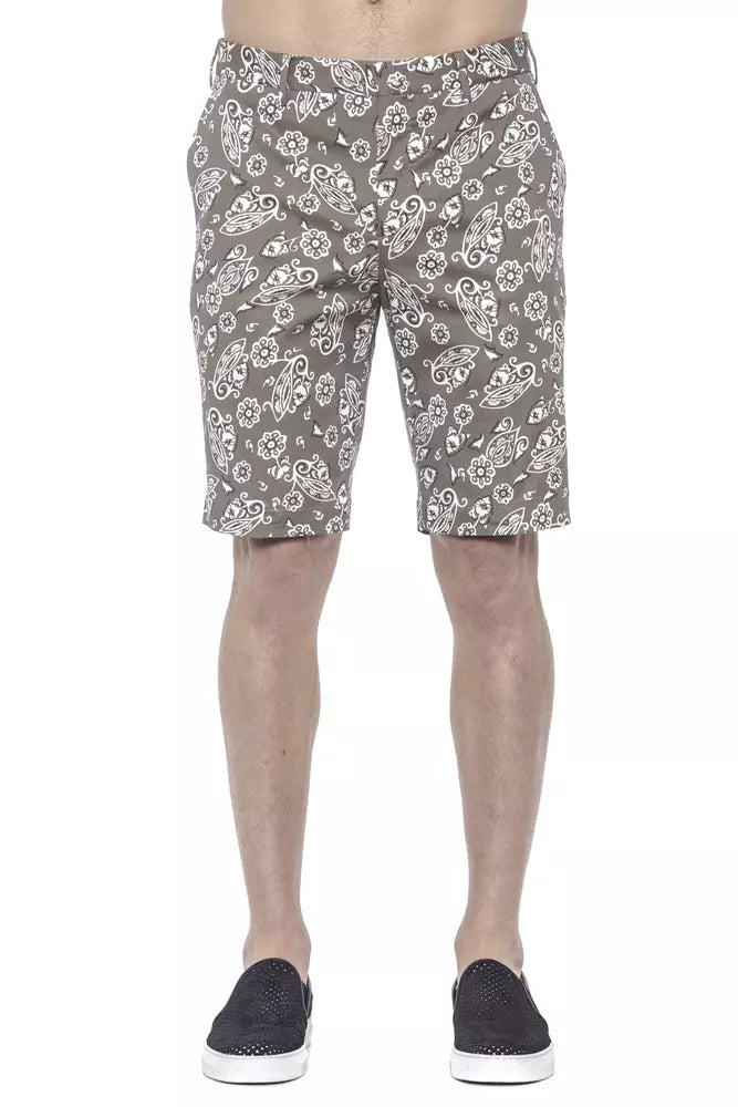 PT Torino Green Cotton Men Bermuda Short