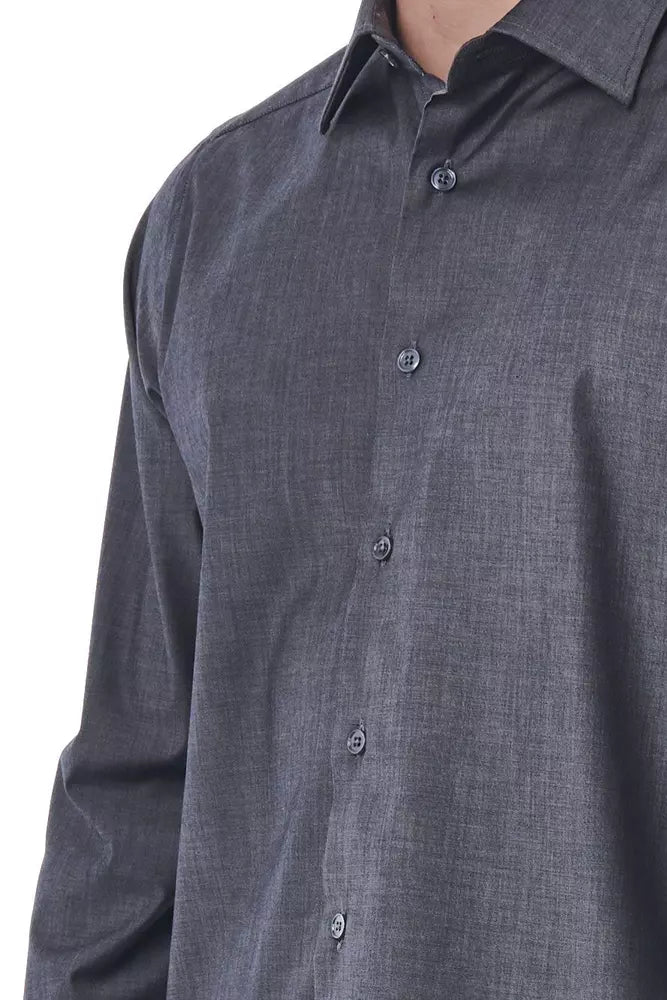 Bagutta Gray Cotton Men Shirt