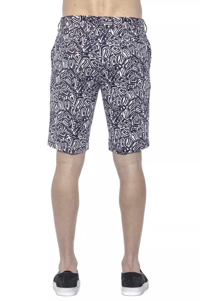 PT Torino Blue Cotton Mens Bermuda Short