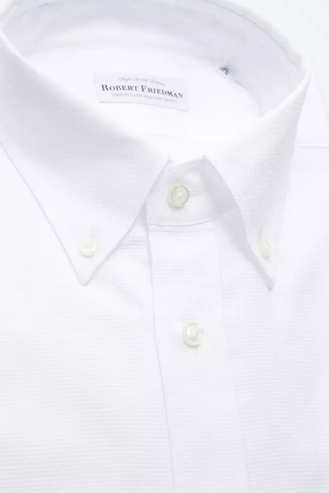 Robert Friedman White Cotton Men Shirt