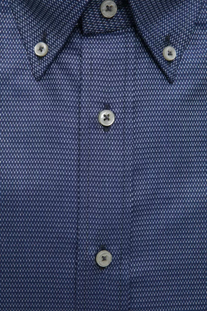 Robert Friedman Blue Cotton Men Shirt