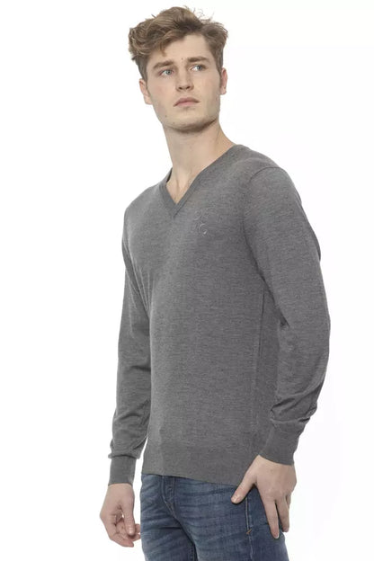 Billionaire Italian Couture Gray Cashmere Men Sweater