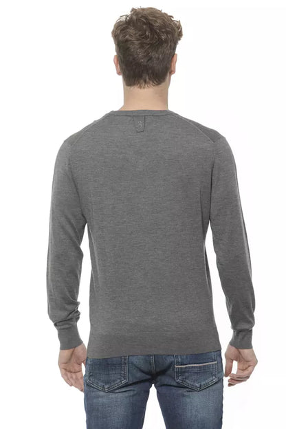 Billionaire Italian Couture Gray Cashmere Men Sweater