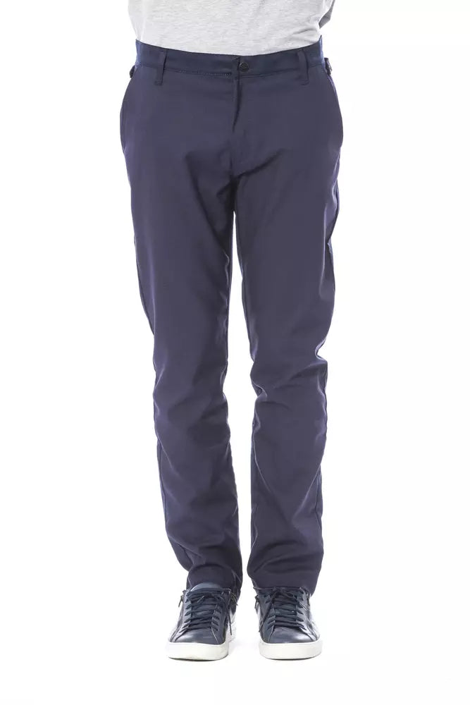 Verri Blue Polyester Men Pant