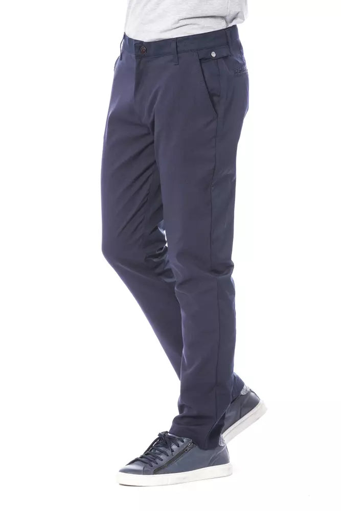 Verri Blue Polyester Men Pant