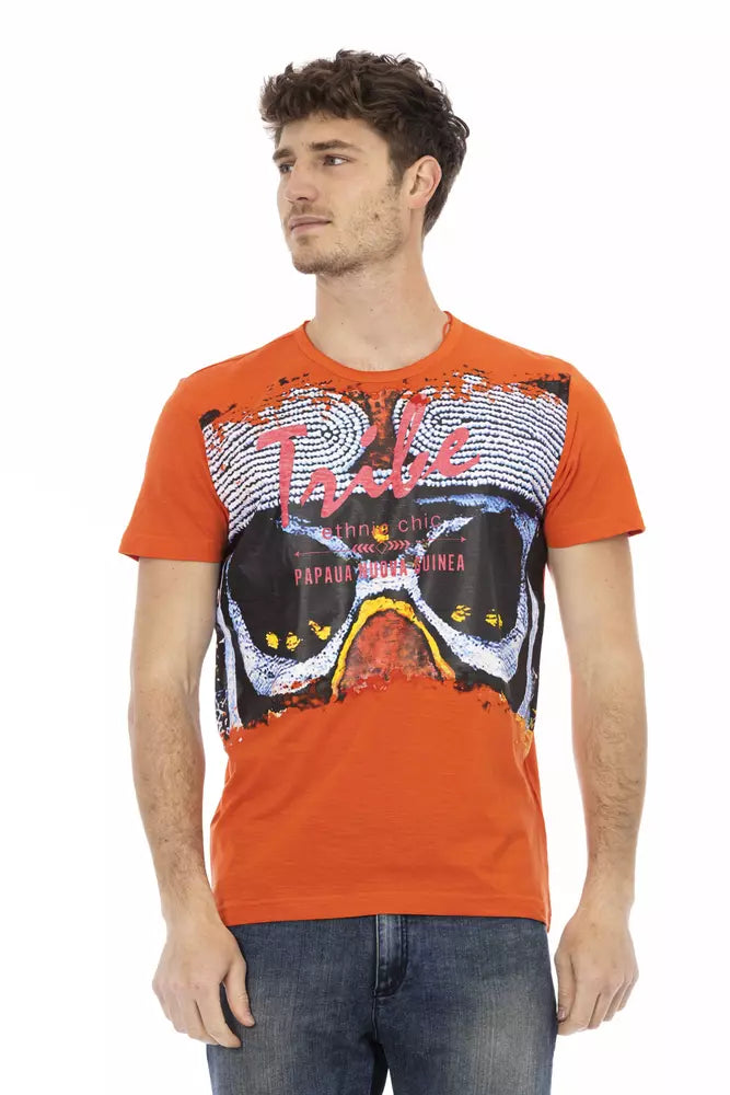 Trussardi Action &quot;Orange Cotton Men T-Shirt&quot;