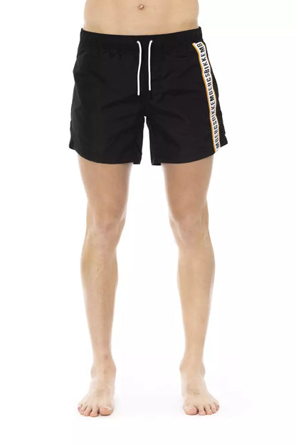 Bikkembergs Black Polyamide Men Swim Short