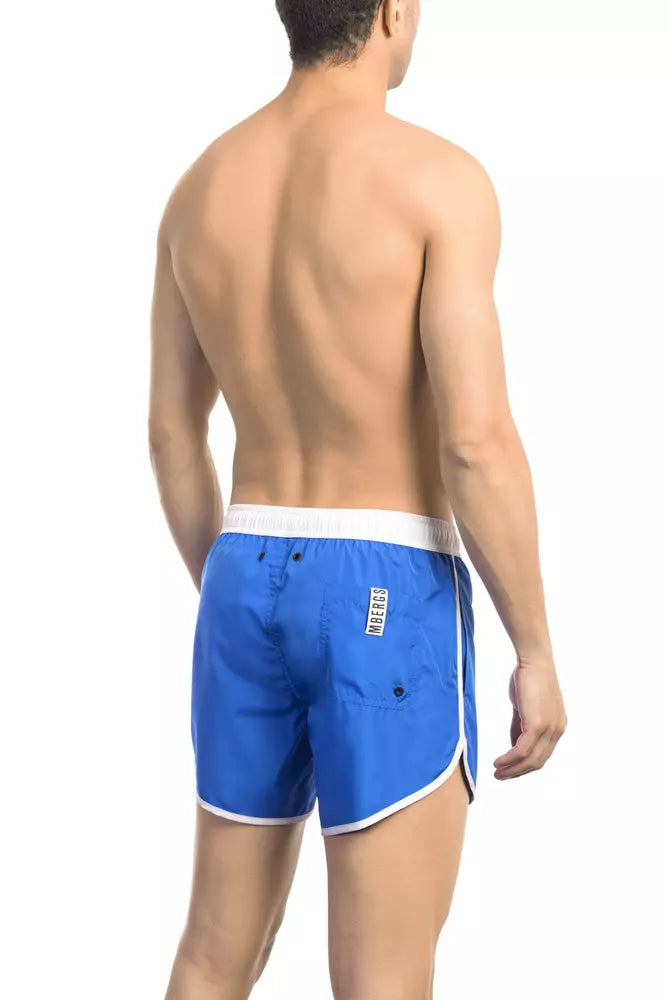 Bikkembergs Blue Polyester Mens Swim Short