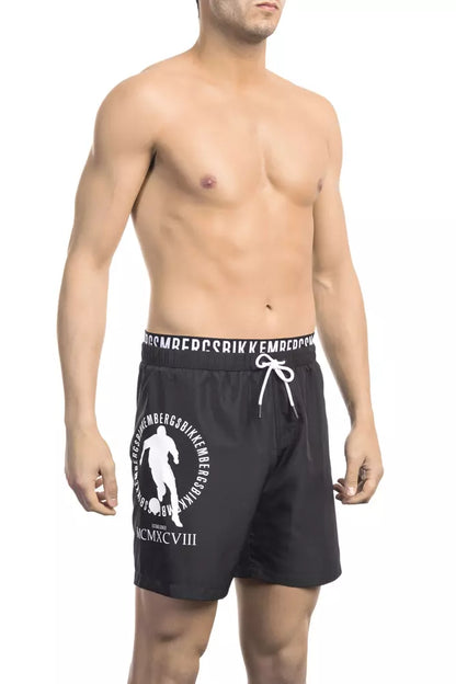 Bikkembergs Black Polyester Men Swim Short