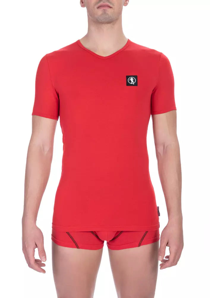 Bikkembergs Red Cotton Men T-Shirt