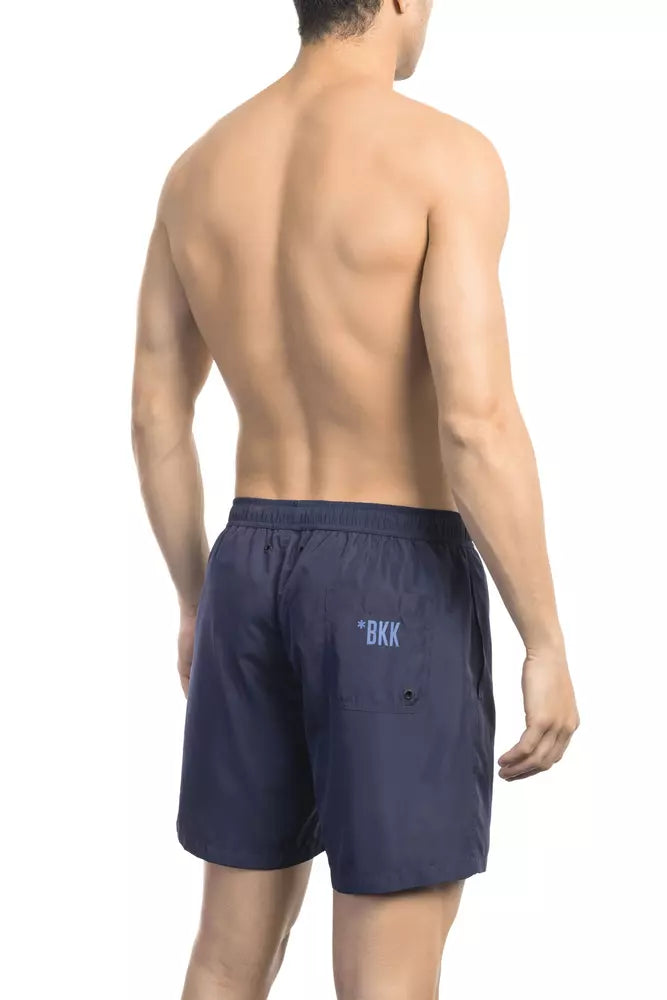 Bikkembergs Blue Polyester Men Swim Short