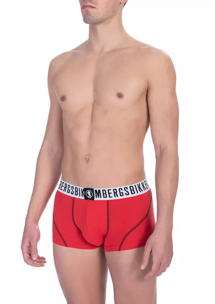 Bikkembergs Red Cotton Men Underwear Trunk