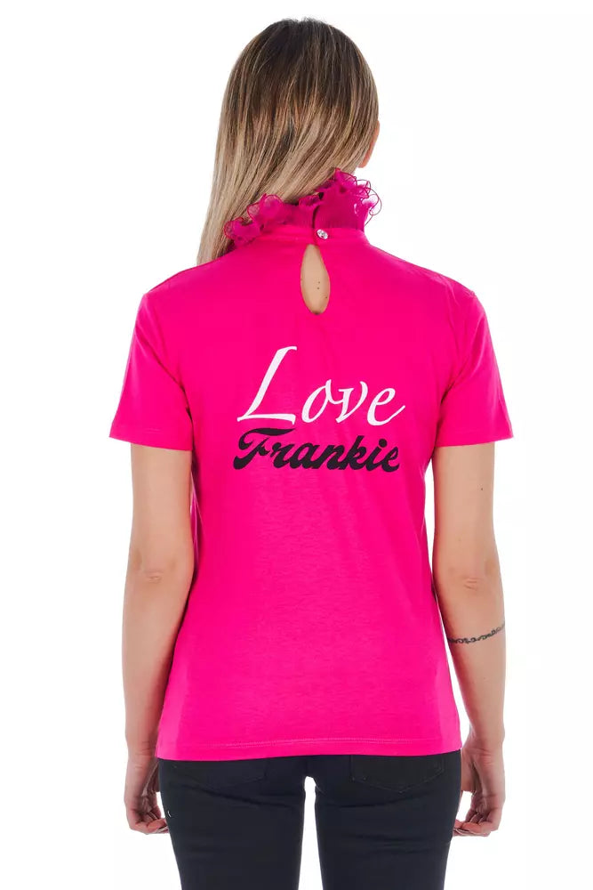 Frankie Morello Pink Cotton Women T-Shirt