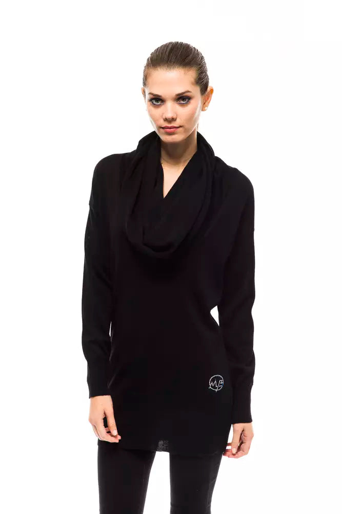 Montana Blu Black Wool Women Sweater