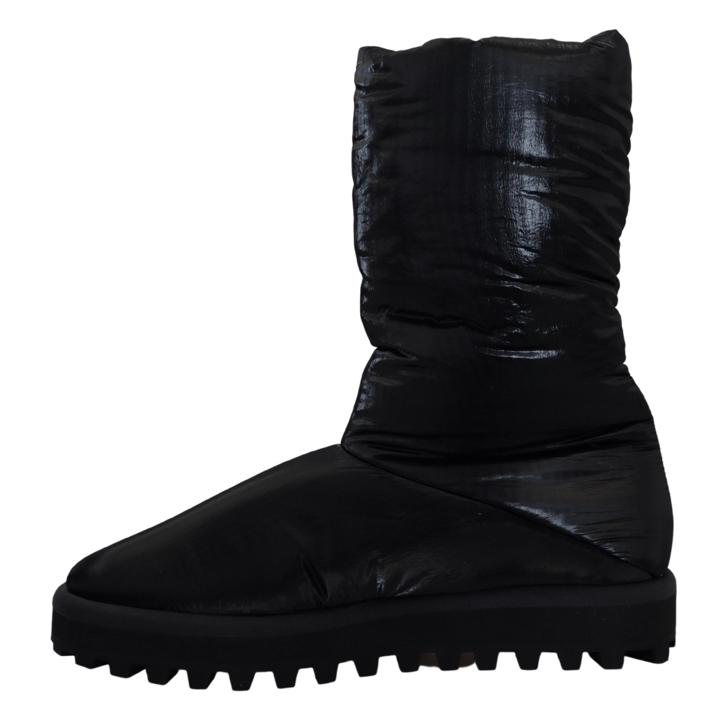 Dolce &amp; Gabbana Elegant Mid-Calf Boots in Black Polyester