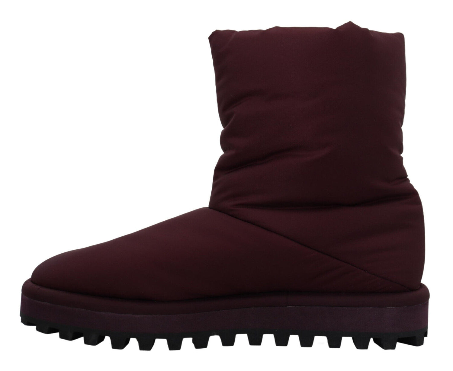 Dolce &amp; Gabbana Elegant Bordeaux Mid Calf Boots