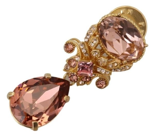 Dolce &amp; Gabbana Exquisite Gold-Toned Crystal Brooch