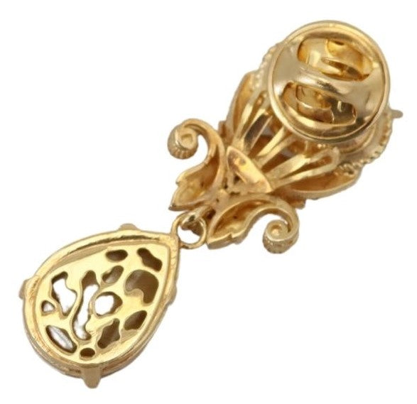 Dolce &amp; Gabbana Exquisite Gold-Toned Crystal Brooch