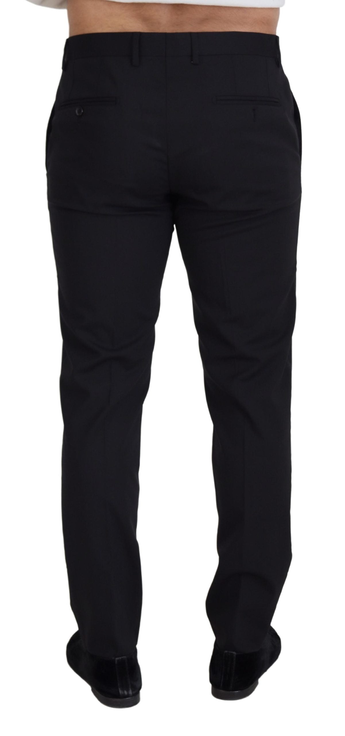 Dolce &amp; Gabbana Elegant Black Wool Blend Trousers