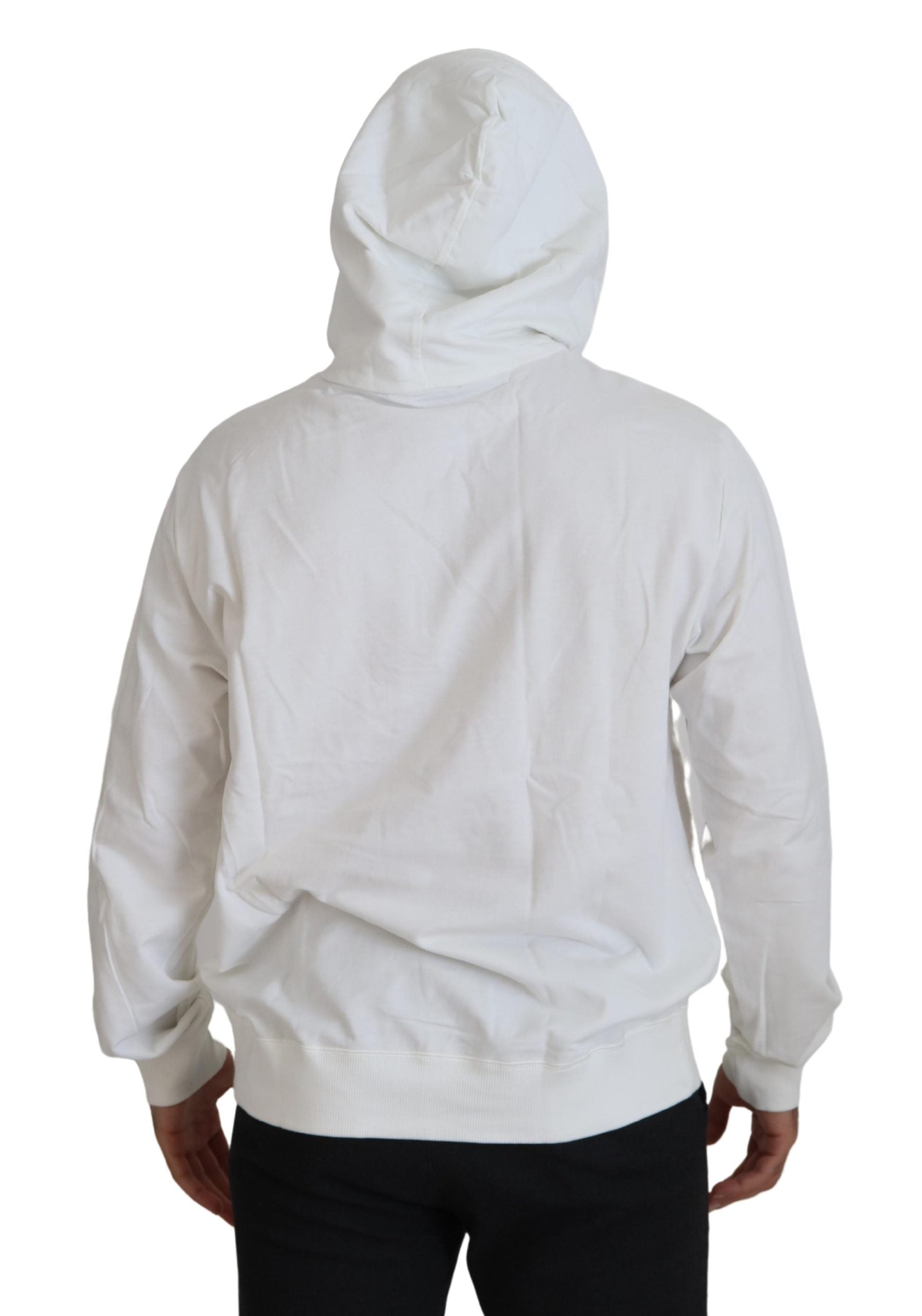 Dolce &amp; Gabbana Stunning White Hooded Sweater