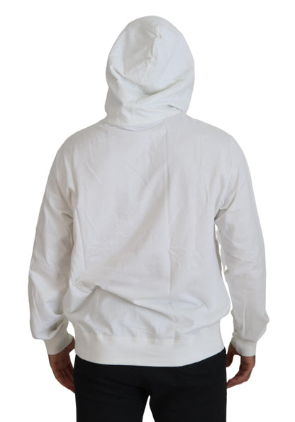 Dolce &amp; Gabbana Stunning White Hooded Sweater