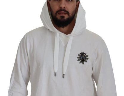 Dolce &amp; Gabbana Stunning White Hooded Sweater