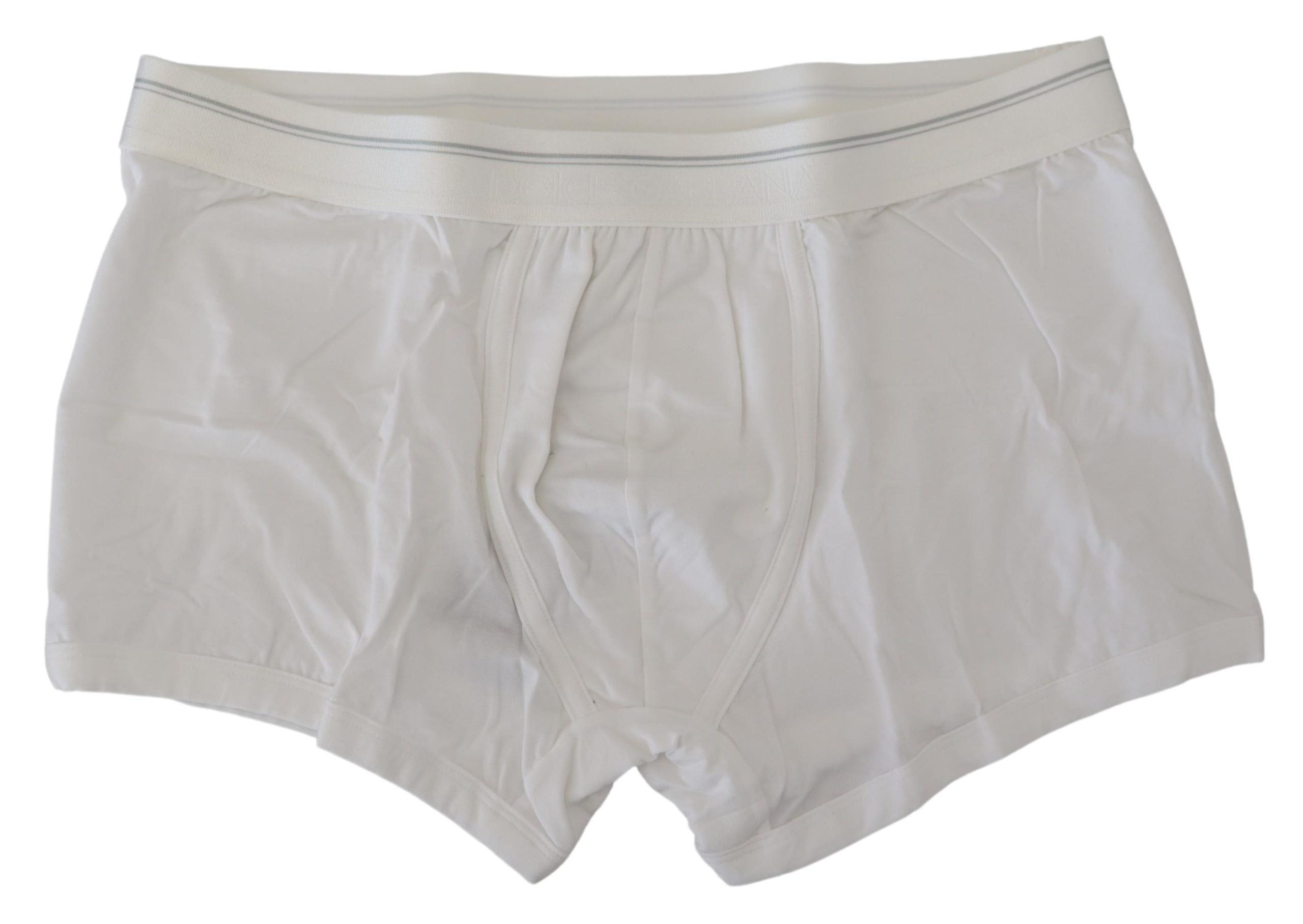 Dolce &amp; Gabbana Elegant White Cotton Blend Boxer Shorts