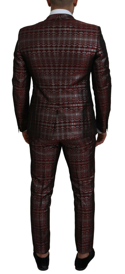 Dolce &amp; Gabbana Bordeaux Fantasy Slim Fit Two-Piece Suit