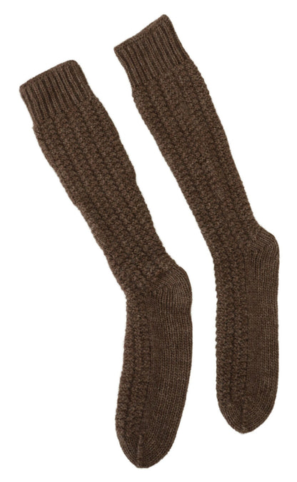 Dolce &amp; Gabbana Chic Over-Calf Wool Blend Knit Socks