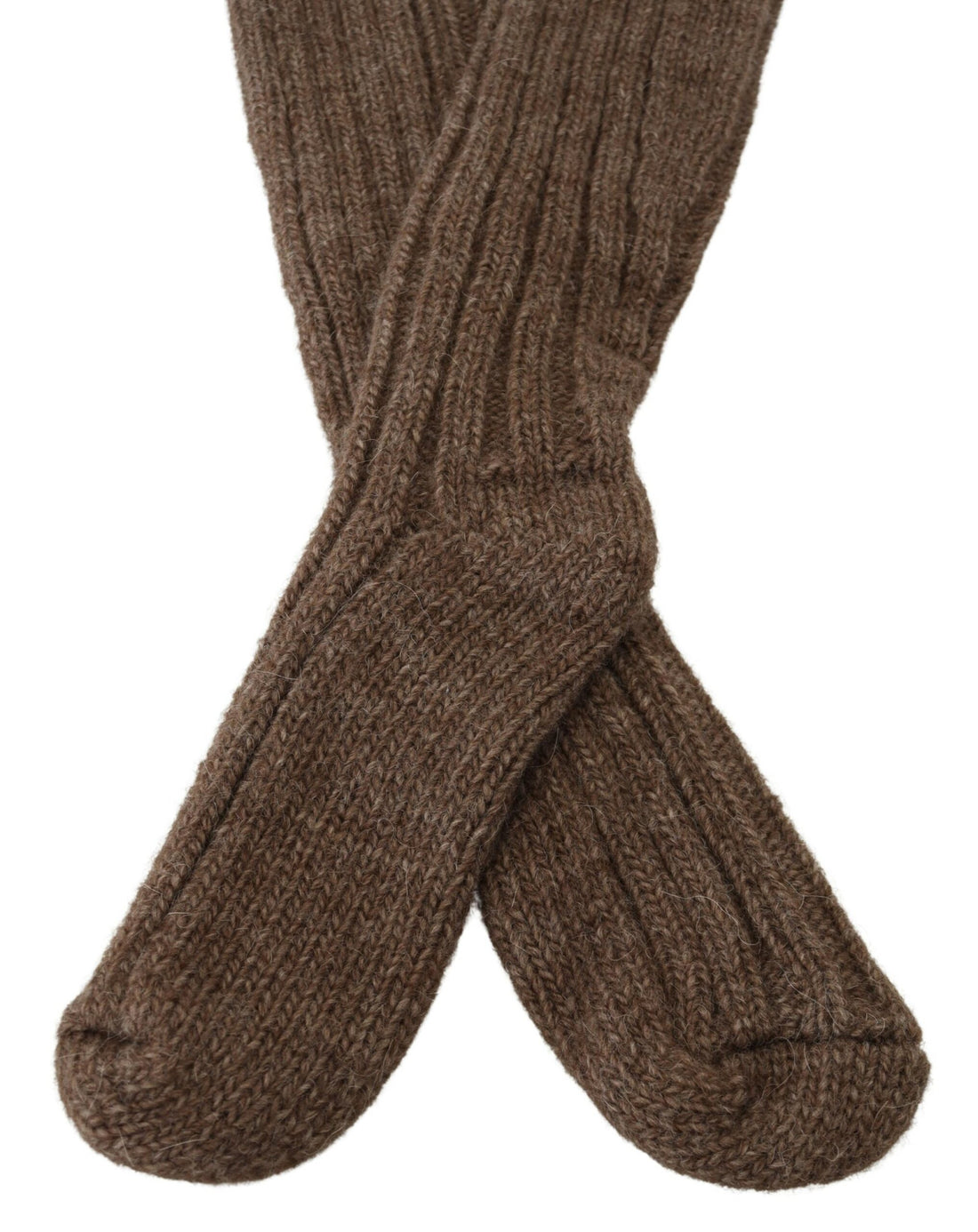 Dolce &amp; Gabbana Chic Brown Wool Blend Over-Calf Socks