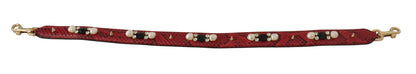 Dolce &amp; Gabbana Elegant Red Python Leather Shoulder Strap