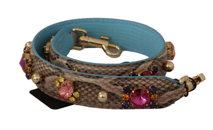 Dolce &amp; Gabbana Elegant Python Leather Shoulder Strap Accessory