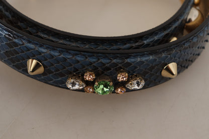 Dolce &amp; Gabbana Elegant Leather Shoulder Bag Strap in Blue