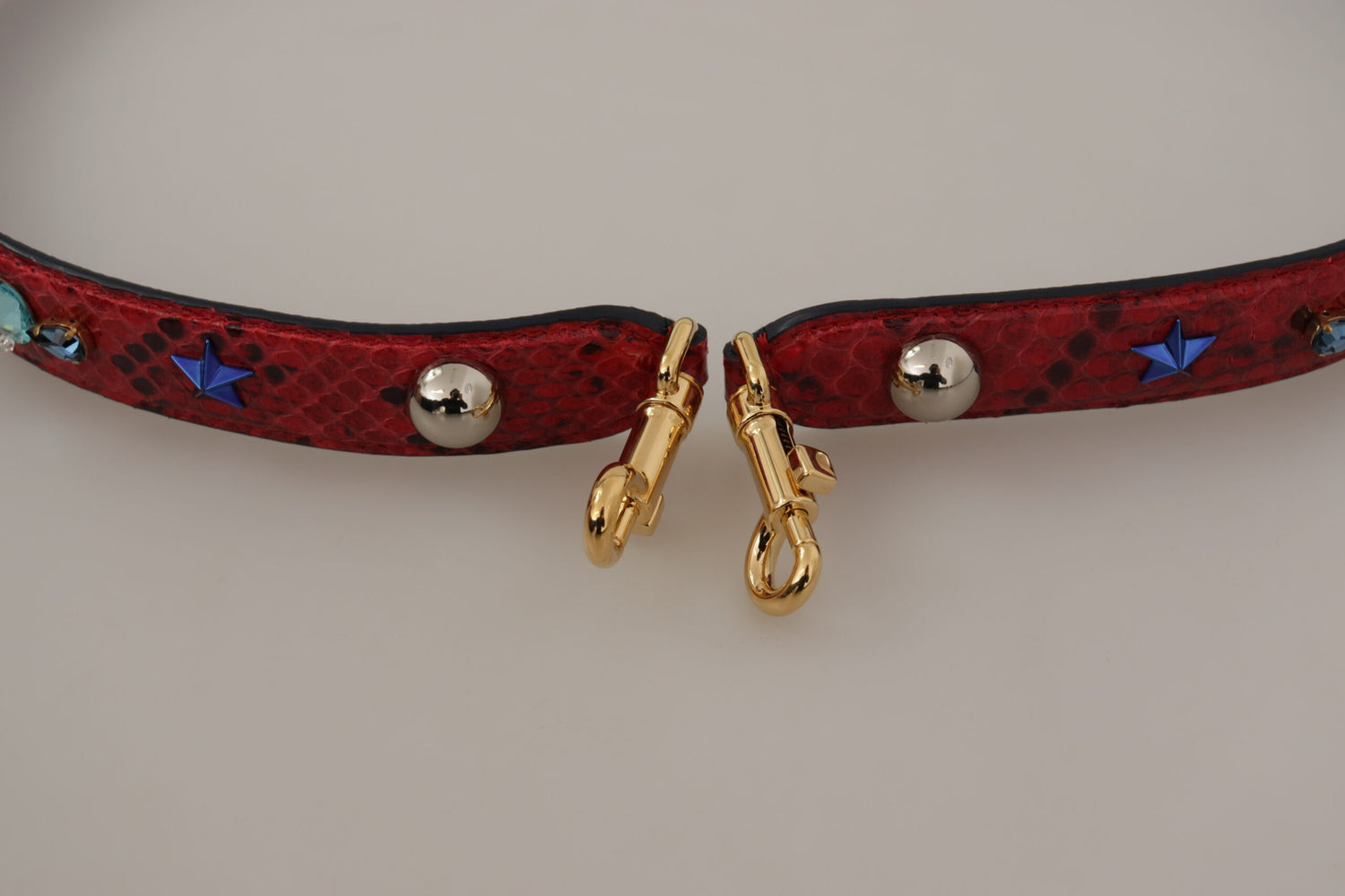 Dolce &amp; Gabbana Chic Red Python Leather Shoulder Strap