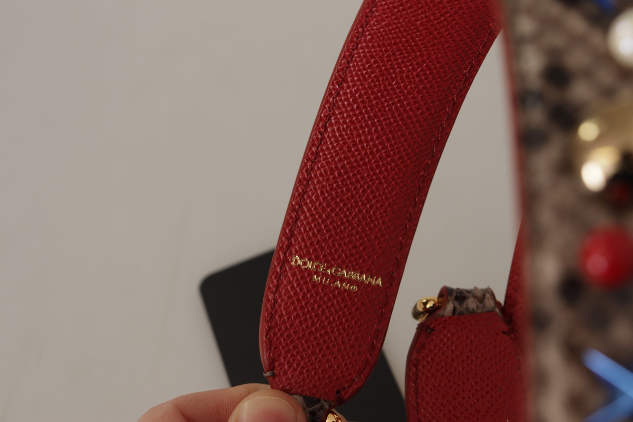 Dolce &amp; Gabbana Elegant Python Leather Shoulder Strap