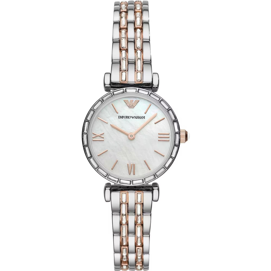 Emporio Armani Elegant Silver Dial Stainless Steel Women&