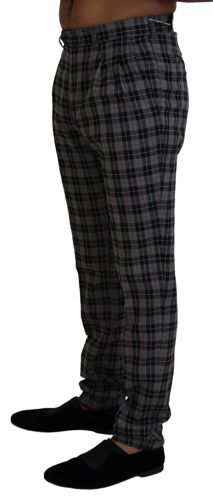 BENCIVENGA Elegant Gray Checked Gentleman&