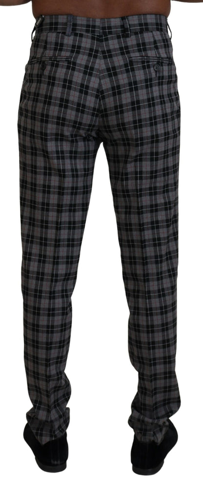 BENCIVENGA Elegant Gray Checked Gentleman&