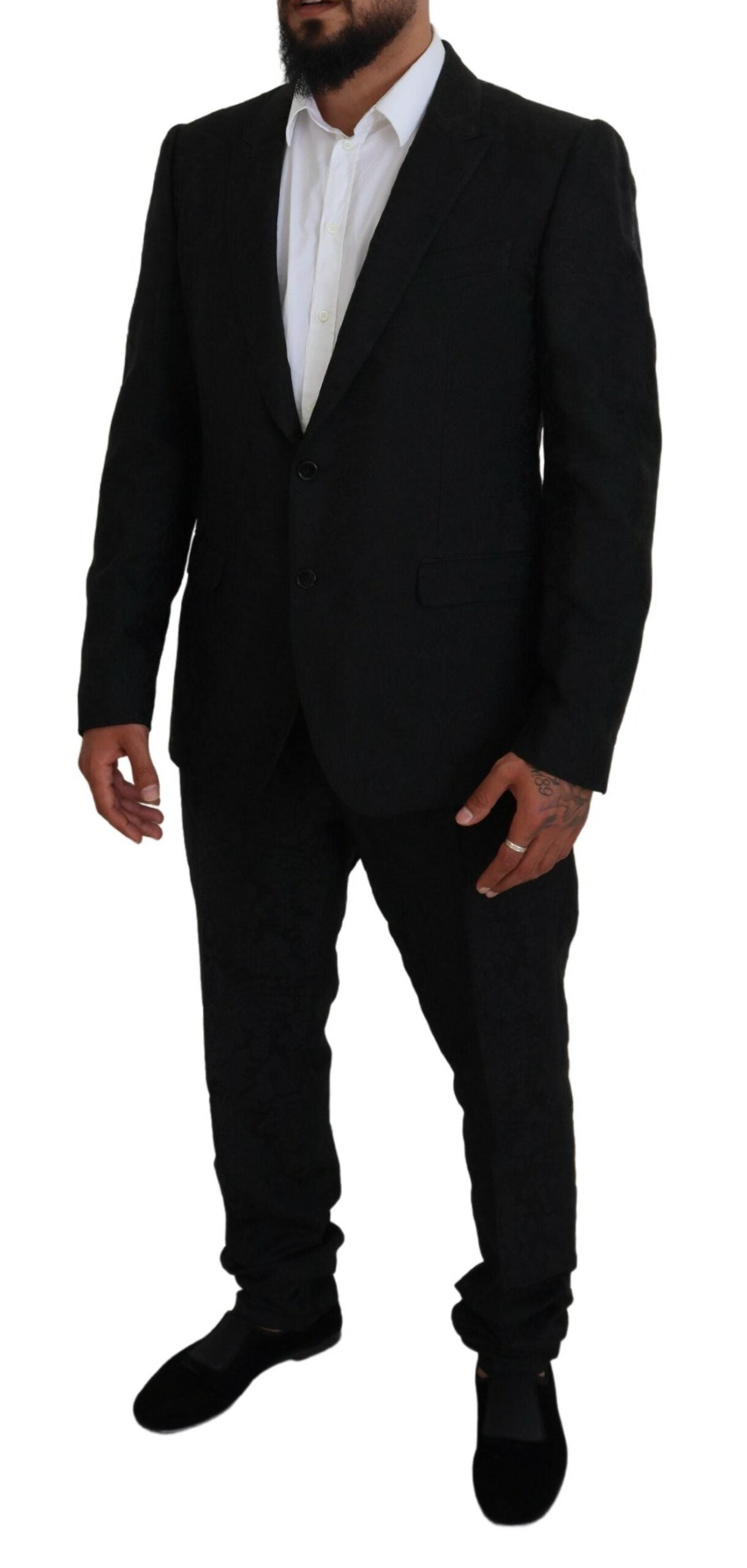 Dolce &amp; Gabbana Black Martini Slim Fit Designer Suit