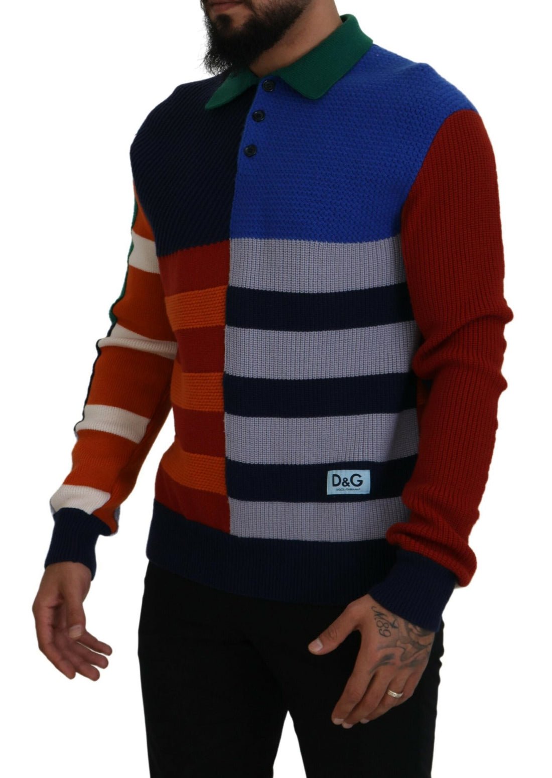 Dolce &amp; Gabbana Pullover Sweater in Multicolor Stripes