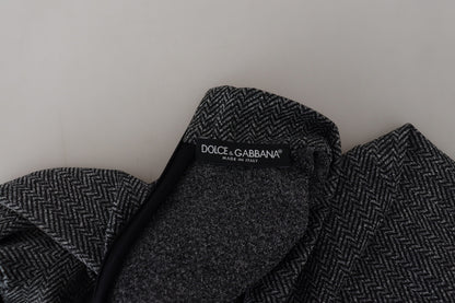 Dolce &amp; Gabbana Elegant Dark Gray Pullover Sweater