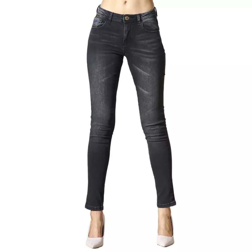 Yes Zee Black Cotton Women Jeans