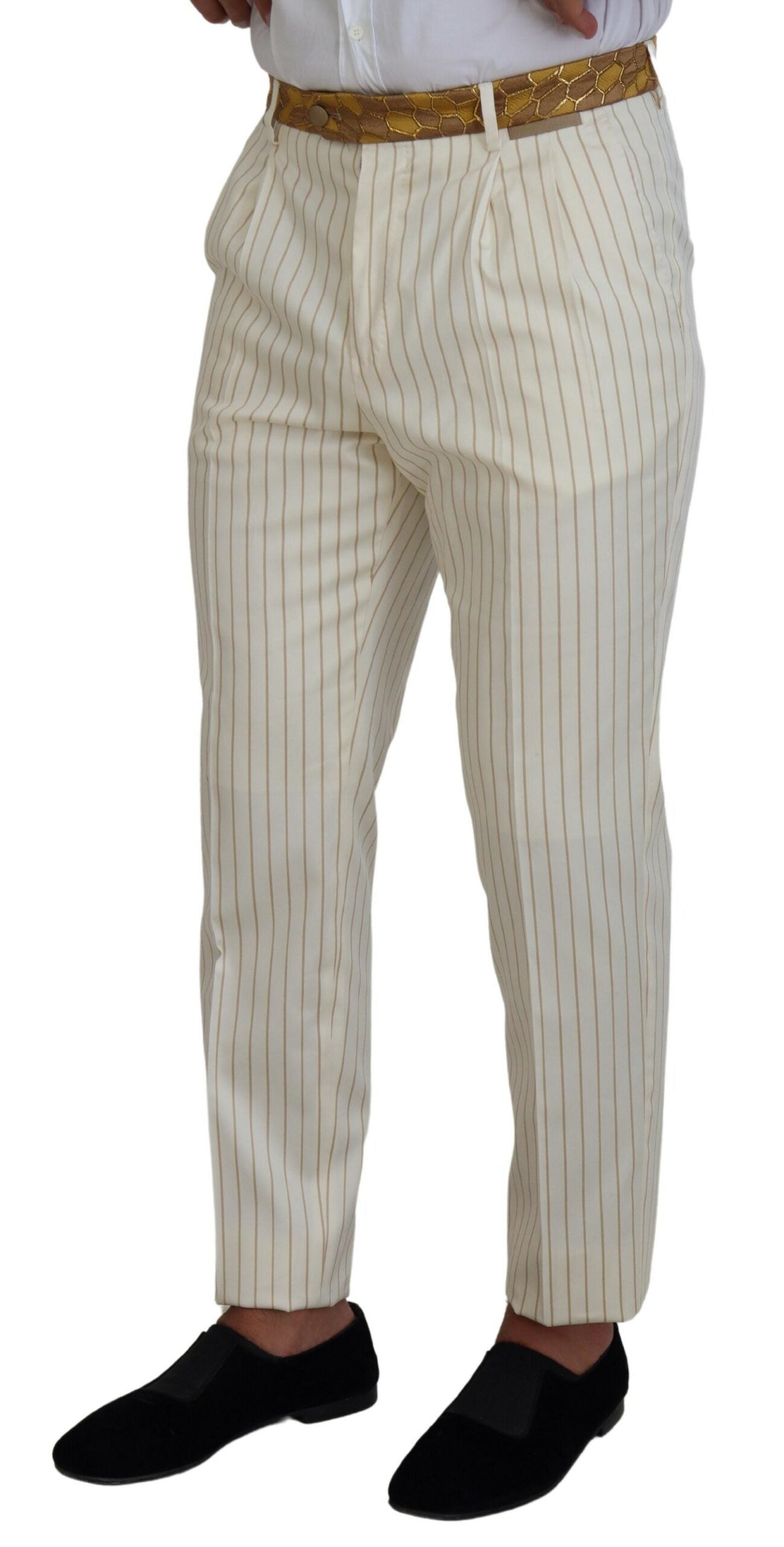 Dolce &amp; Gabbana Elegant Off White Double Breasted Suit