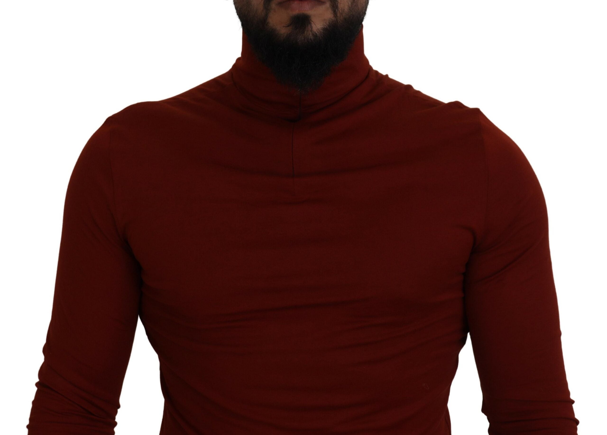 Dolce &amp; Gabbana Elegant Maroon Collar Zip Sweater