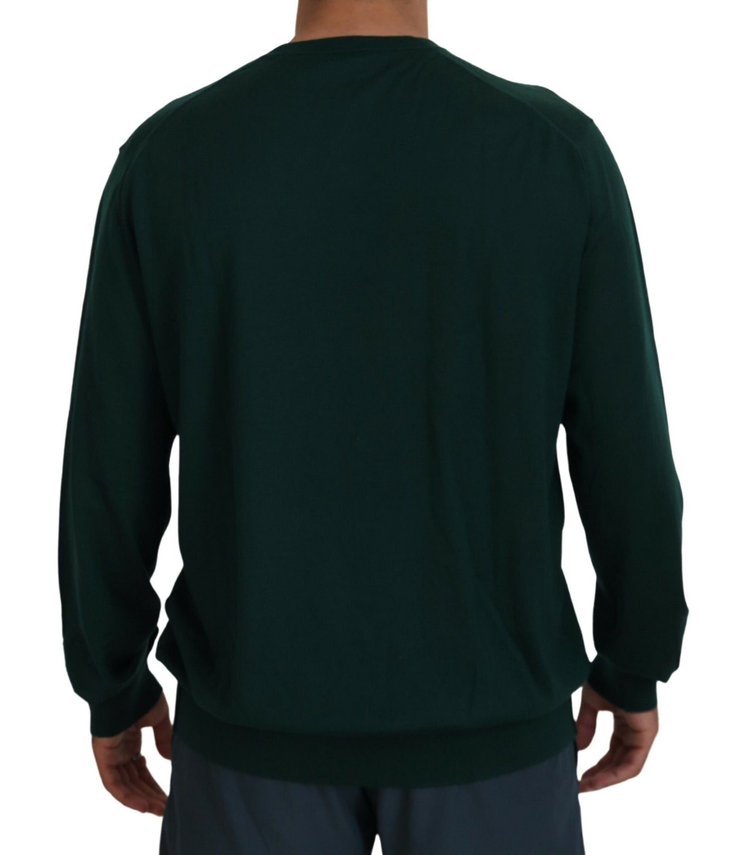 Dolce &amp; Gabbana Elegant Green V-Neck Cashmere Sweater