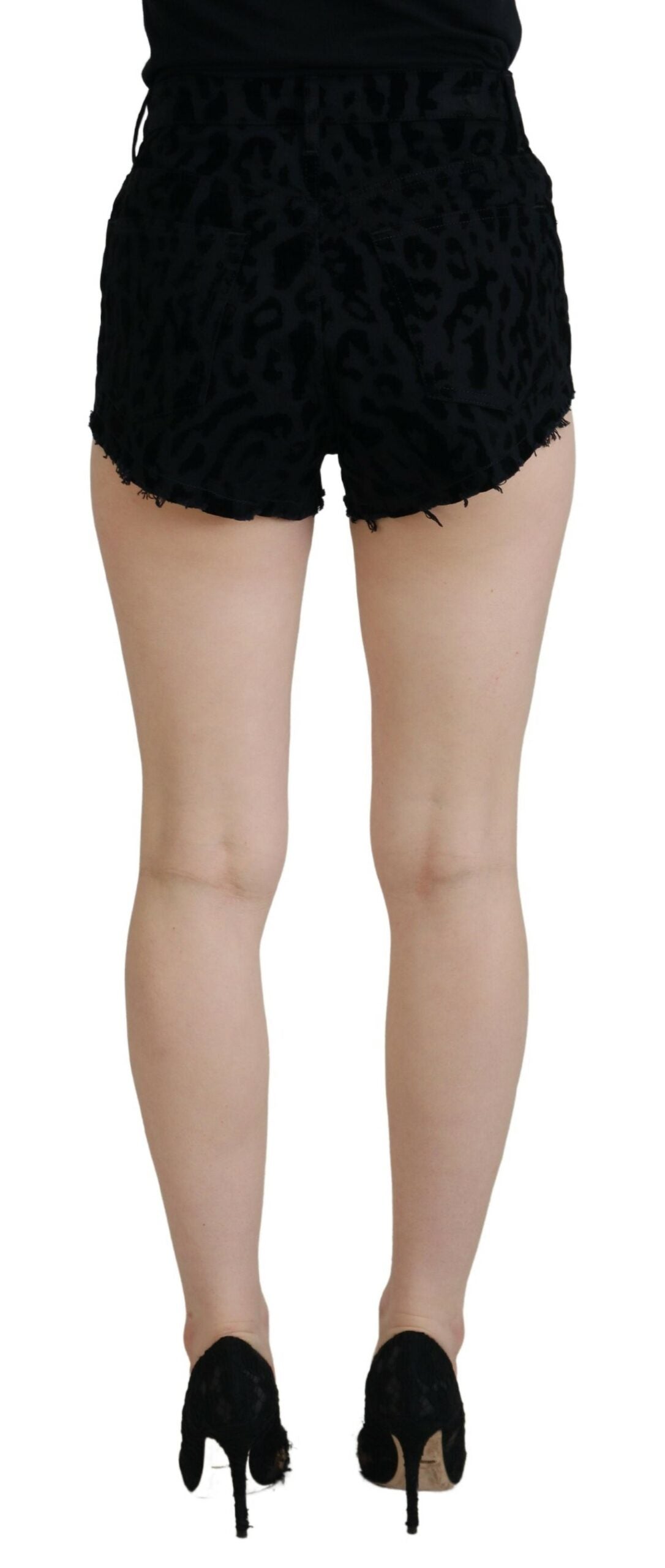 Dolce &amp; Gabbana Elegant High Waist Denim Hot Pants Shorts