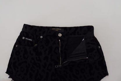 Dolce &amp; Gabbana Elegant High Waist Denim Hot Pants Shorts