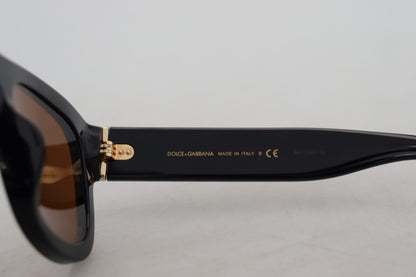 Dolce &amp; Gabbana Chic Brown Acetate Sunglasses