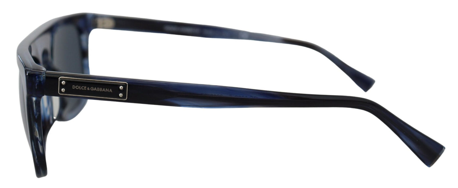 Dolce &amp; Gabbana Elegant Blue Acetate Sunglasses