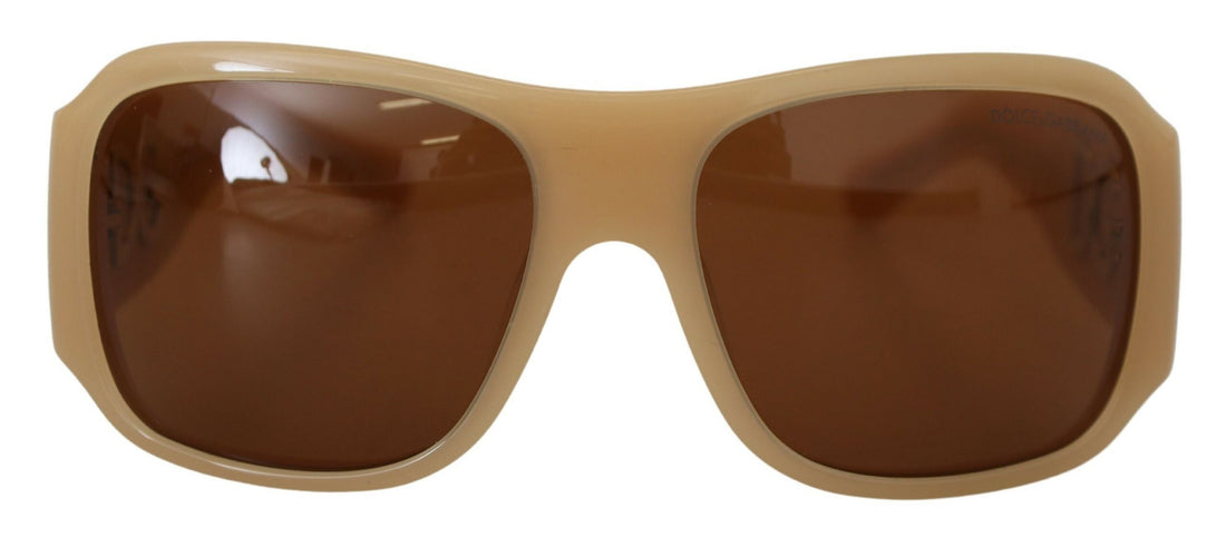 Dolce &amp; Gabbana Elegant Cream Swarovski Sunglasses